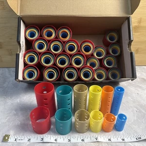 Vintage Barrel Nesting Hair Curlers Plastic Rollers Salon Grade 144 Count Total - Bild 1 von 8