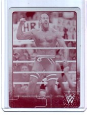 WWE Cesaro #16 2015 Topps Magenta Printing Plate Card SN 1 of 1
