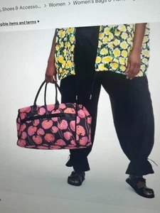 Diane von Furstenburg Geranium Leaf Pink/Schwarz Weekender Tasche-DVF für Target - Bild 1 von 6