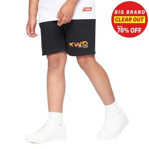 Kings Will Dream Fracture Junior Boys Jog Shorts Comfort Activewear Jet Black - Picture 1 of 4