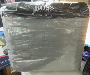 BOSS HUGO BOSS ELEGANTE QUEEN SIZE COVERLET COLOR DARK GREY NEW - Picture 1 of 5