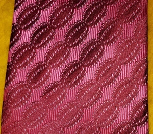 THOMAS PINK ~ CORBATA DE VESTIR DE SEDA PARA HOMBRE ~ RAYAS ROSA Y ROJO METÁLICO ~ 59" - Imagen 1 de 5