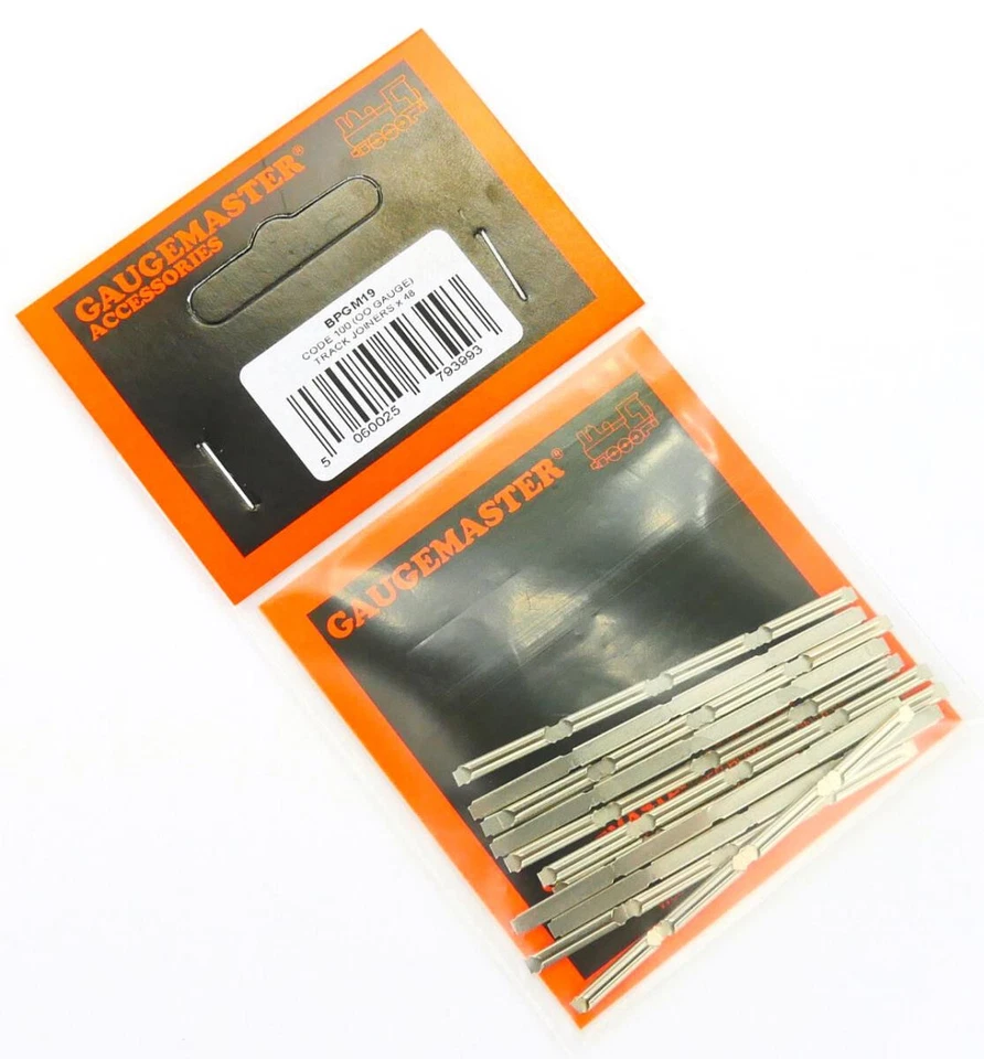 Gaugemaster BPGM19 Fishplates / Rail Joiners - Pack Of 48 (OO Gauge - Like R910) - Image 1 of 1