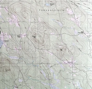 Map West Newfield Maine NH USGS 1983 Topographic Vintage 1:24000 27x22" TOPO11 - Picture 1 of 3