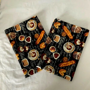 NEW Handmade 100% COTTON Kitchen DISH CLOTH TOWELS SET of Two 30" X 20" Coffe - Picture 1 of 9