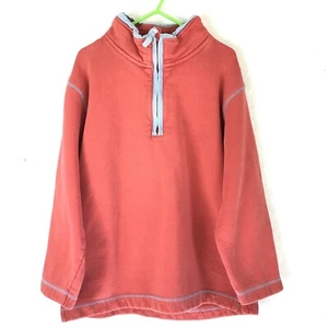Mini Boden boys Color Block Sweater Jumper Orange Coral Size 5-6y - Picture 1 of 5