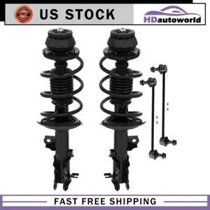 Front Struts & Coil Spring Sway Bar Links for 2012 - 2017 Hyundai Accent Kia Rio - Picture 1 of 7