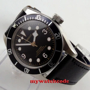 41mm Corgeut Black Dial Sapphire Glass NH35A Miyota 8215 Automatic Mens Watch - Picture 1 of 11