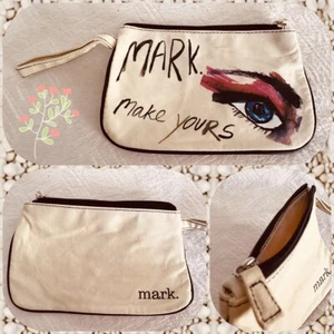 Avon Mark. Make Yours Make Up Bag Makeup Cosmetic Case Soft Canvas NWOT - Picture 1 of 6