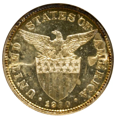 1920 Philippines Silver 50C ANACS MS-62 - Image 1 of 4