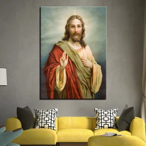 Jesus Christ Portrait Canvas Prints Painting Wall Art Home Decor Picture 1P - Picture 1 of 4