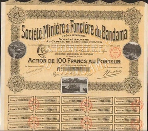 DECO => Société Minière & Foncière du BANDAMA (COTE d'IVOIRE) (P) - Picture 1 of 1