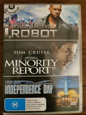 Independence Day + I Robot + Minority Report DVD (3 Action Movie Pack) Free Post - Image 1 of 4