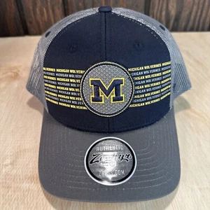 Zephyr Michigan Wolverines NCAA Snapback Hat Trucker Cap NWT Patch Big Rig Retro - Picture 1 of 10
