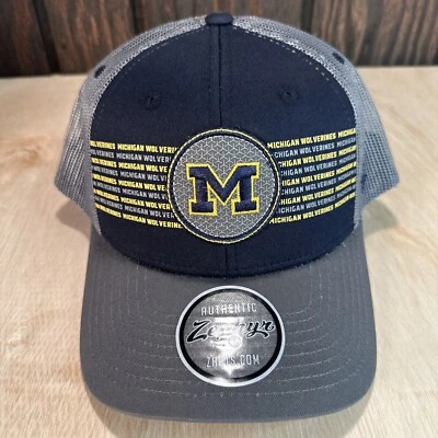 Zephyr Michigan Wolverines NCAA Snapback Hat Trucker Cap NWT Patch Big Rig Retro - Image 1 of 4