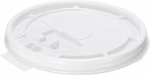 50 Pack - 90mm White Flat Tear Back Lids for Hot Cup, Coffee Cup, Paper Cup - Picture 1 of 5
