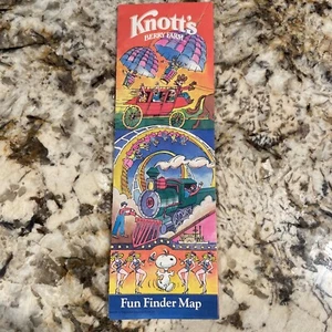 Knott's Berry Farm Fun Finder Map 1980’s Amusement Park Brochure Guide Snoopy - Picture 1 of 4