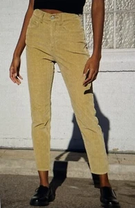 Brandy Melville Women’s Beige Y2K Ivory Bootcut corduroy pants, one size Boho - Picture 1 of 17