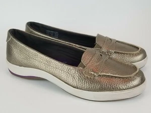 Mocasines para mujer Keds dorados sin cordones con banda de rodadura plantillas suaves talla 8,5 - Imagen 1 de 6