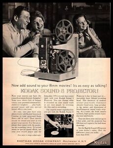 1962 Eastman Kodak Sound 8 projecteur 350 $ 8 mm film maison vintage publicité imprimée