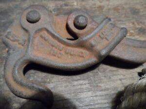 Antique DURBIN DURCO 25-A Barbed Wire Fence Stretcher w/ Double Pulley St Louis