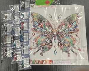 Diamond Butterfly Gem Rhinestone Craft DIY Kit NEW - Picture 1 of 9