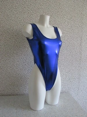 glänzend blau Tanga Badeanzug Gr. M - Bild 1 von 4