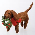 Primitives by Kathy Felt Dachshund Wreath Christmas Holiday Critter Dog Ornament