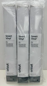 Lot of 3 Cricut Removable Smart Vinyl - White, 13" x 3 ft, Roll Circut Explore 3 - Picture 1 of 5