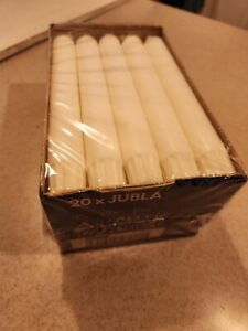 IKEA JUBLA Ivory Taper Candle Sticks | 7.5" Chandelier Sweden | 20 PACK