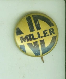 C.1964  [William] Miller "ND [North Dakota]" [For VP] 1 1/8" political pin - Picture 1 of 2