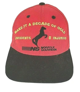 -Norfolk Southern NS Tren Sombrero Gorra Gorra Rojo y Negro NUEVO - Imagen 1 de 5