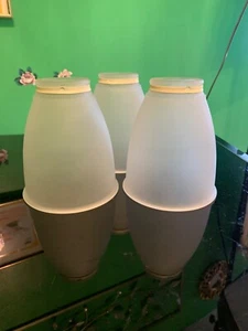 Ceiling Fan Frosted Light Shades ( Set Of 3) Preowned - Picture 1 of 2