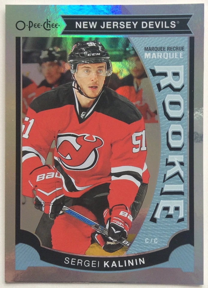 2015-16 SERGEI KALININ UD2 O-PEE-CHEE RAINBOW FOIL MARQUEE ROOKIE #U28 DEVILS - Image 1 of 1