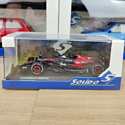 VOITURE SOLIDO F1 ALFA ROMEO C43 BOTTAS CANADIAN GP 2023 1:43 NEUF BOITE - Photo 1/4