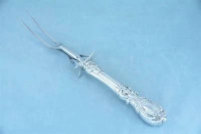 Tenedor tallado grande Reed & Barton Francis I 11" plata de ley sin monograma Foto 1 de 4