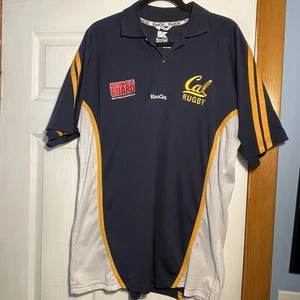 KooGa Cal Rugby Team Polo Shirt Men’s Large California Golden Bears Blue Jersey - Picture 1 of 4
