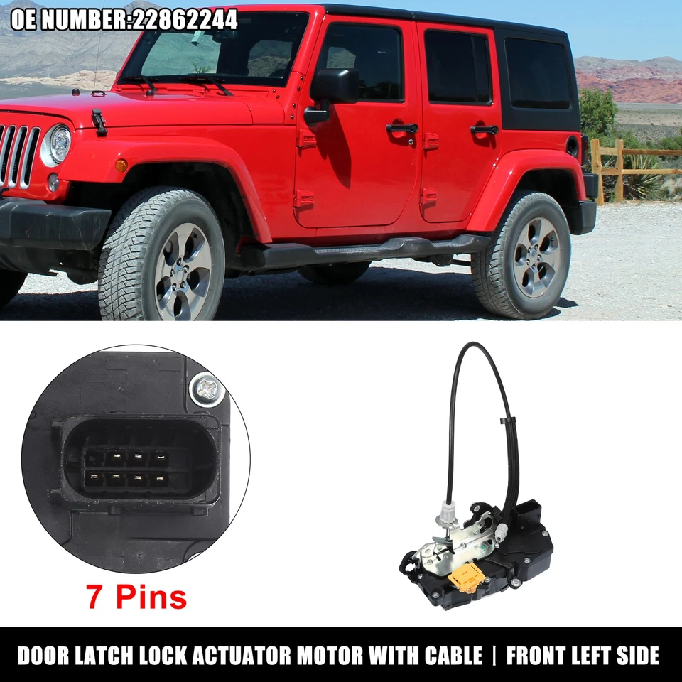 Front Left Door Lock Actuator with Cable for Cadillac CTS 09-14 No.22862244 - Image 1 of 4