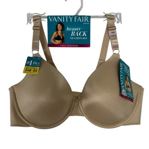 Vanity Fair NEW 40D Nude Beige Beauty Back Bra Undewire Full Coverage Light Pad - Picture 1 of 11