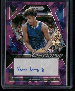 Prizm Draft Picks Vernon Carey Jr. Campus Favoritos Firmas Purple Ice 2024 - Imagen 1 de 2