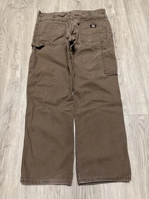 Vintage Dickies Carpenter Pants Mens 34x30 Canvas Brown Relaxed Made in Mexico - Image 1 of 4