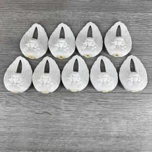 9 Porzellan Biskuit--Engel--Kirschbaum--Gesichtsschmuck mit Flügeln-bezaubernd - Bild 1 von 6