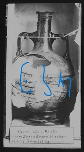 Photo MITCHAM SURREY SAXON CEMETERY NO13 C1920 Magic Lantern Slide ARCHAEOLOGY - Picture 1 of 5