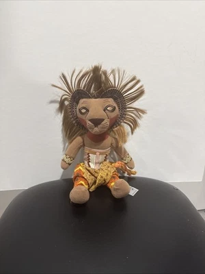 Simba Beanie Bag 9" Stuffed Plush Toy Disney The Lion King Broadway Musical Play - Image 1 of 4