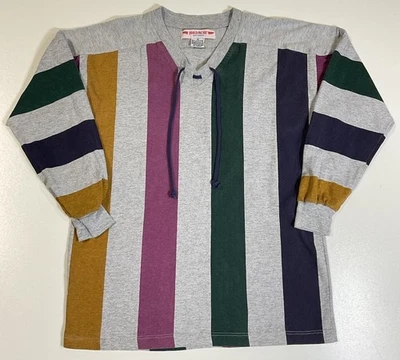 Sudadera Vintage Jordache Talla M/L Ligera Rayas Bloque de Color Hip Hop Años 90 Foto 1 de 4