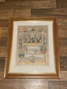 Vintage Framed Commemorative Print For Queen Victorias 1897 Diamond Jubilee - Picture 1 of 20