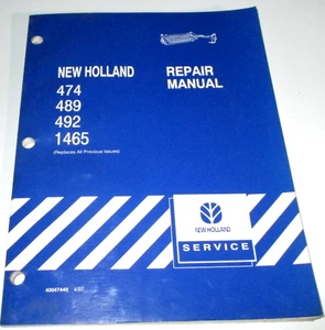 New Holland 474 489 492 1465 Mower Conditioner Service Repair Manual NH ORIGINAL - Picture 1 of 5