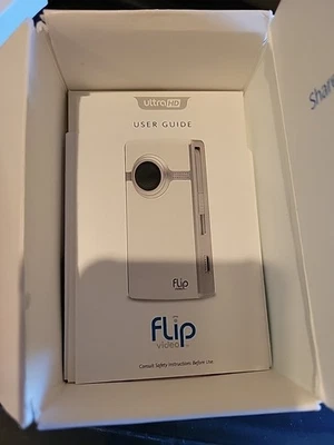 Flip Video UltraHD Camcorder 8GB by Cisco 2hr Recording Silver Vintage HD Camera - Image 1 of 4