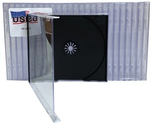 200 USDISC CD Juwelenhüllen Standard 10,4 mm, einzelne 1 Disc (schwarz) Lot - Bild 1 von 2