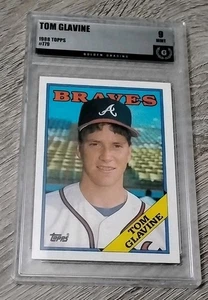 Graded Mint 9 1988 Topps - Tom Glavine #779 Rookie Card - Braves HOF ⚾ - Picture 1 of 2